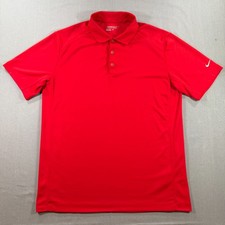 Nike Golf Tour Performance Dri Fit Victory Polo Shirt Mens Large Red Solid