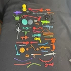 Vintage 1980-90 Teenage Mutant Ninja Turtles TMNT Weapons Accessories Lot 51pcs
