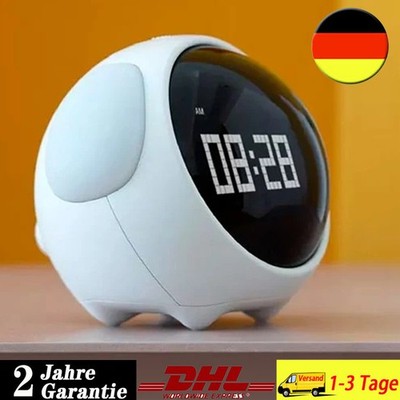 LED Wake UP Light Wecker Digital Kinder Alarmwecker Lautsprecher Kinderwecker DE