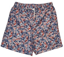 Janie And Jack Boys Size 16 Red Blue White Floral Swim Trunk UPF 50 JJ 21 New