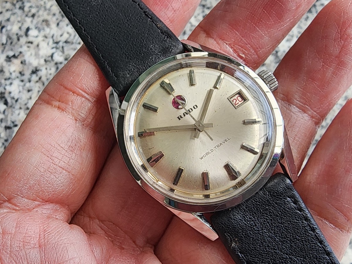 Rare Vintage Rado 11781 World Travel Men's Automatic Wristwatch