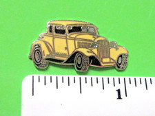 32 1932 Ford 5window Coupe - Hat Pin Lapel Pin Tie Tac Gift Boxed Yellow