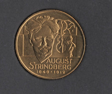 Sweden 5 Ecu Nordic Gold BU 1996 August Strindberg in Special Folder Z4935