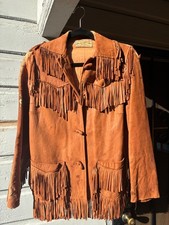 Vintage 1960's Brown Deerskin Woman's Western Fringe Jacket Size Medium