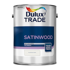 DULUX TRADE SATINWOOD BRILLIANT WHITE 5L