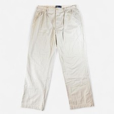 Vintage 90s Polo Ralph Lauren Andrew Pants Beige Pleated Size 38x32