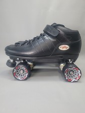 Riedell R3 Cayman Black Quad Roller Derby Speed Skates Size 12 Mens READ