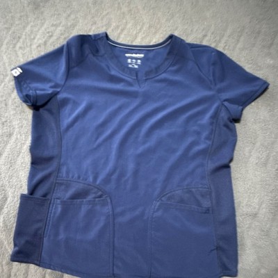 Scrubstar Women's Medical Navy Blue Solid Scrub Top Size M SRP93663 Uniform