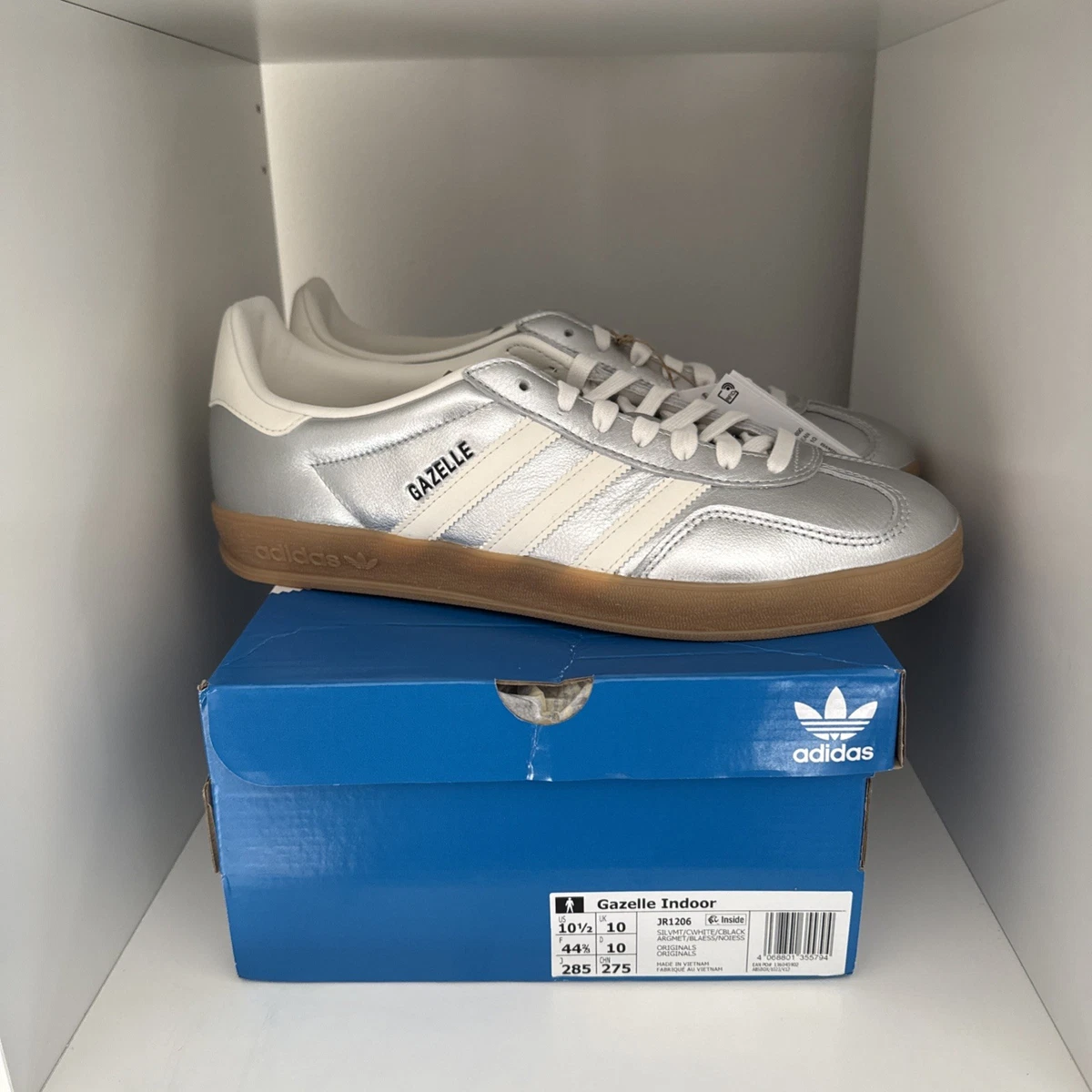 adidas gazelle silver green womens adidas Gazelle Indoor JI2587 main image 1