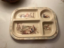 Vtg Winnie The Pooh Selandia Melamine Kids Tray “Time For A Little Something”