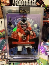 Baker Mayfield 1/3 Purple/Blue 2026 Wild Card 5 Card Draw Black Tie Stacked Deck