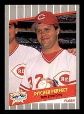 1989 Fleer #629 Pitcher Perfect (Tom Browning)