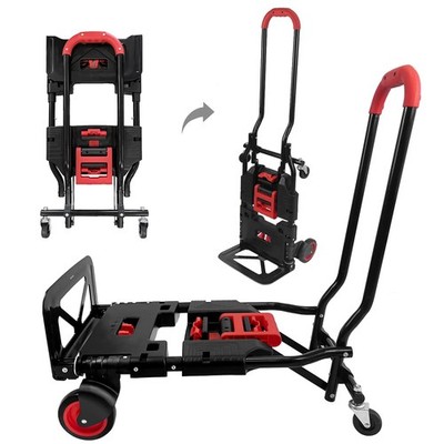 Folding Hand Truck 330lbs Capacity Portable Dolly Cart