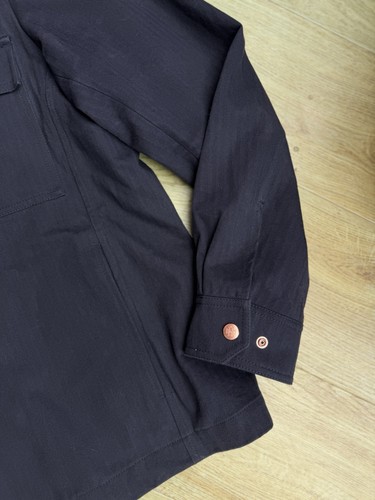Privat weiß sehr guter Zustand Baumwoll Overshirt Jacke dunkelblau Arbeitskleidung Taschen Größe 4 - Bild 2 von 5