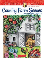 Image of Creative Haven Country Farm Scenes Coloring Book Teresa Goodridg