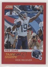 2019 Score Red Zone 14/20 Tajae Sharpe #78 pn1