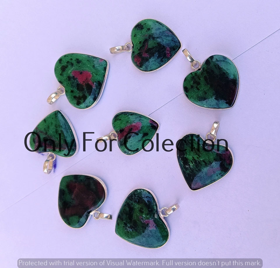 Lote de colgantes de piedras preciosas de zositio de rubí enchapado en plata de ley 925 joyas de invierno Foto 4 de 4