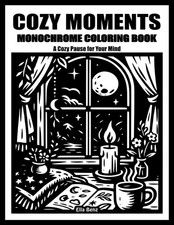 The Cozy Moments Monochrome: A Hygge Coloring Book for Adults  Teens   Cozy Esc