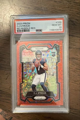 2023 Panini Prizm - Rookies C.J. Stroud #339 Red No Huddle Prizm /70 (RC)