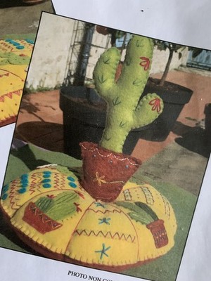 Cactus Pincushion Felt Applique Kit NIP L Atelier d Isabelle