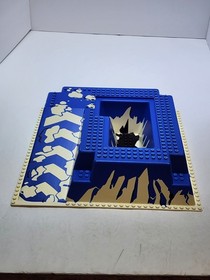 LEGO 32x32 Raised Baseplate #2552 Blue White Ice Planet Set 6983