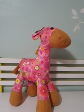 GIRAFFE PLUSH TOY OLLIE'S PLACE PINK MY HAPPY DOLLS 56CM TALL