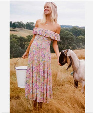 Spell Gypsy Collective Dolly Off Shoulder Sundress Pink S AU 8 - 10 / US 4 - 6