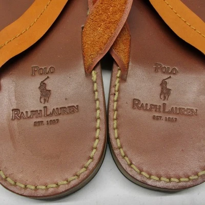 VTG Polo Ralph Lauren Sandals 11 Leather Slingback Buckle Summer Beach Polo Ralph Lauren Leather Sandals for Men for sale | eBay main image 4