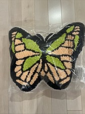 Teen Home Butterfly Pillow with Green and Black Design NWT Sealed 18  x 17  