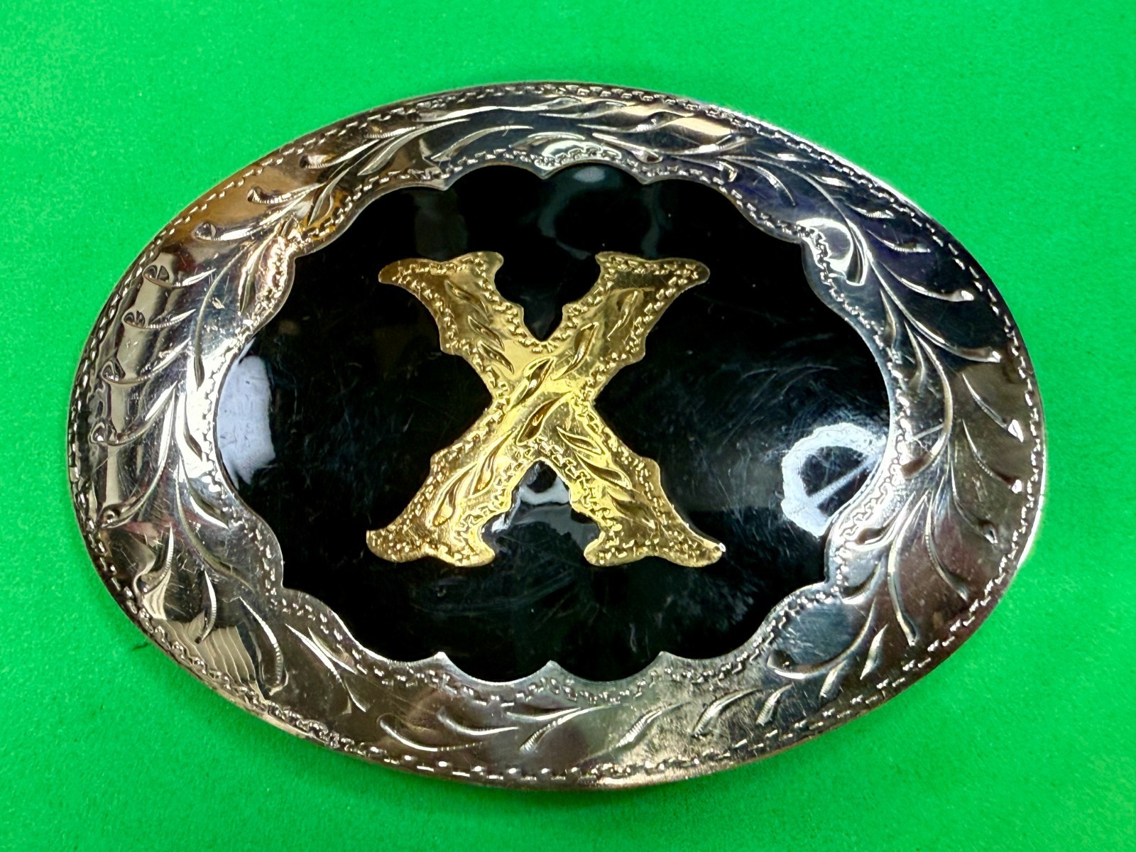 Custom Initial Letter X Monogram Two Tone Western… - image 18