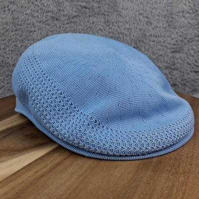 Vintage KANGOL Tropic 504 Ventair XL Extra Large Summer Flat Cap Light Blue