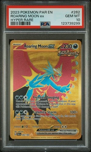 2023 POKEMON PAR EN-PARADOX RIFT HYPER RARE #262 ROARING MOON EX PSA 10