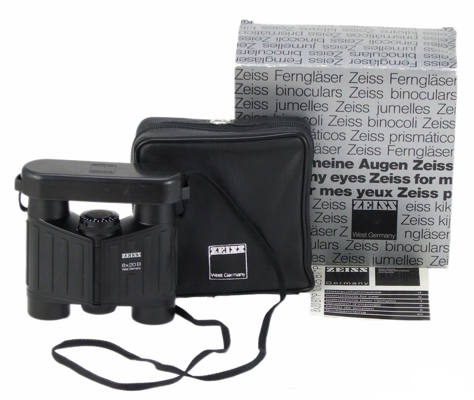 Flat Mint Zeiss 8x20 P* Dialyt Compact Binoculars in Original Box 8 x 20 B/GATP* - image 2 of 4