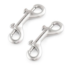 SHONAN Double Ended Bolt Snap Hooks, 2 3.5 Inch, 2 Pack, Ended, Silver