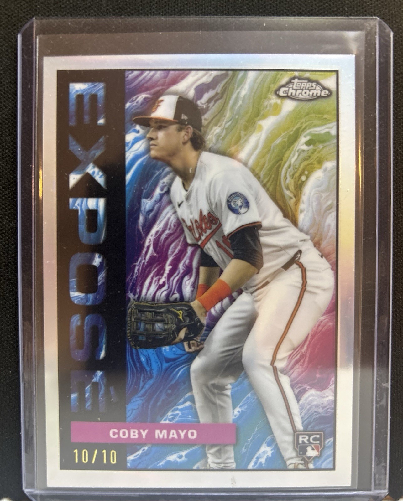 2025 Topps Chrome Exposé Coby Mayo RC /10 SSP Orioles TCE-28