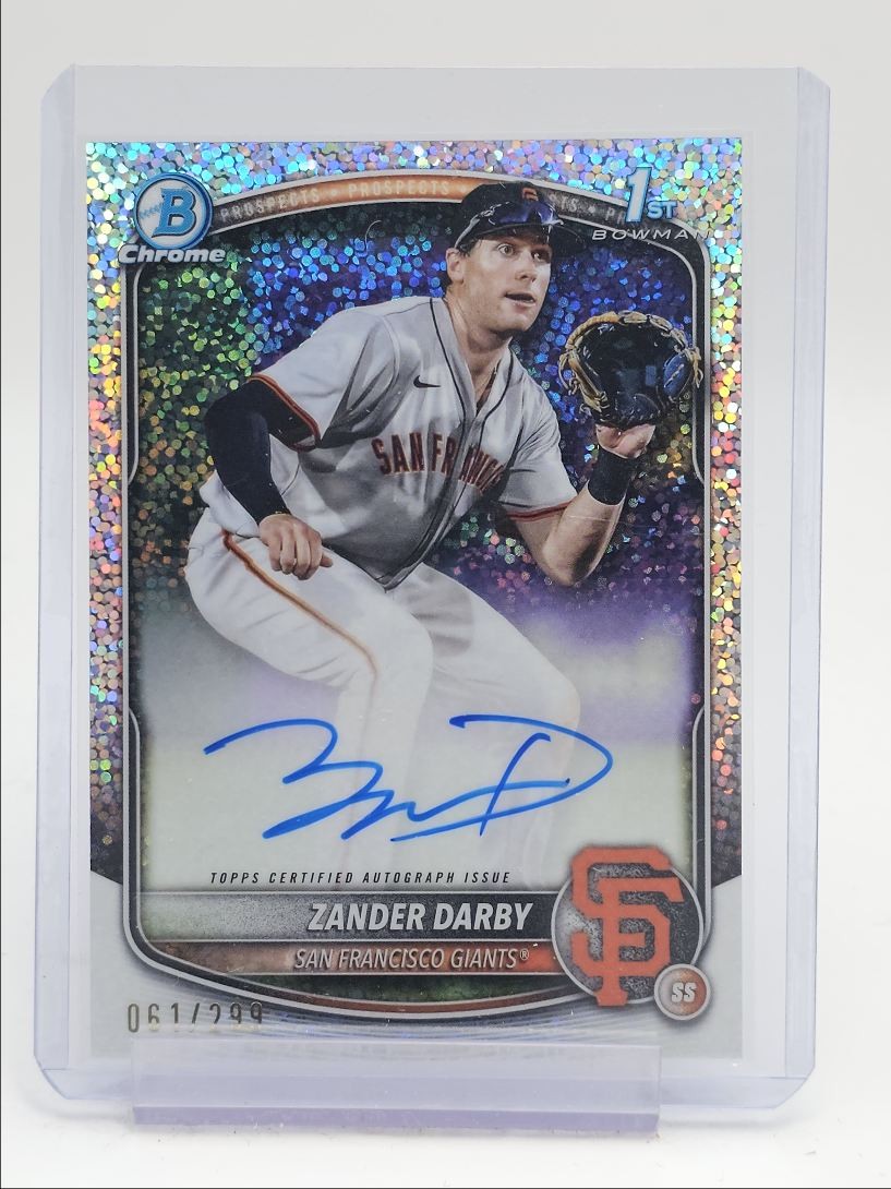 ZANDER DARBY 2025 BOWMAN CHROME 1ST AUTOGRAPH SPECKLE AUTO /299 Q4364
