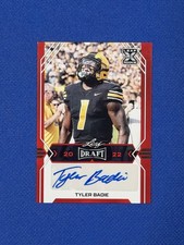 2022 Leaf Rookie Tyler Badie Auto Red #BA-TB2 Autograph Z