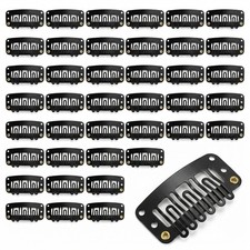 50 Pack Hair Extension Clips, 6 Teeth U-Shape Snap Clips for Hair Wefts, Wig
