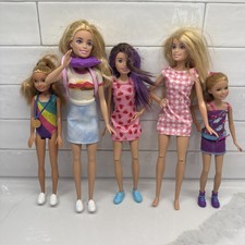 Barbie Doll Lot 5pc w Skipper Chelsea Clothes Backpack Mattel Preowned Mixed