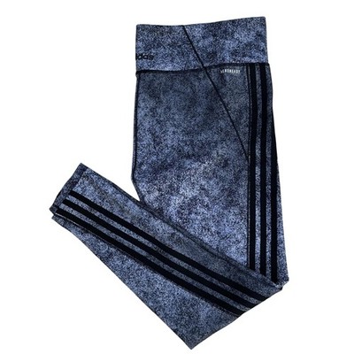 Adidas Leggings Womens Small Aeroready High Rise Three Stripe Gym Pants Athletic