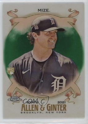 2021 Topps Allen & Ginter Chrome Green Refractor 95/99 Casey Mize Rookie RC 11o2