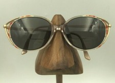 Vintage Lamy Margaux FL 6742 Transparent Gold Oval Sunglasses FRAMES ONLY