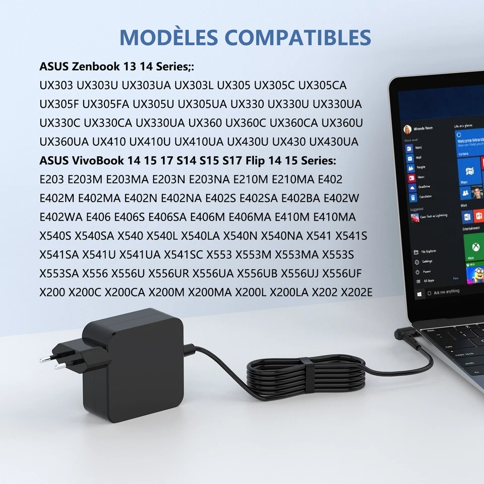 45W Netzteil Für ASUS Vivobook 14 15 17 S14 S15 S17 R540L X540S X541N X541U X553 - Bild 4 von 4