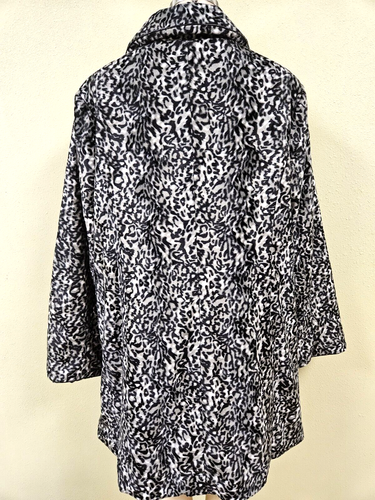 DENNIS BY DENNIS BASSO MULTICOLOR FAUX FUR LONG SLEEVE COAT SIZE 1X - NWT - Picture 6 of 7