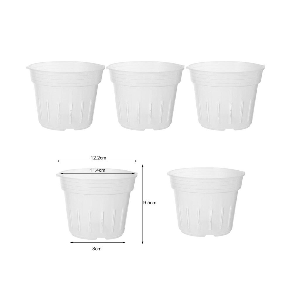 5 Pack Orchid Pots with Holes Clear Plastic Orchid Pots Small Medium