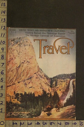 1913 YOSEMITE CALIFORNIA LIBERTY CAP NEVADA WATERFALL TRAVEL MAG COVER ART WA93