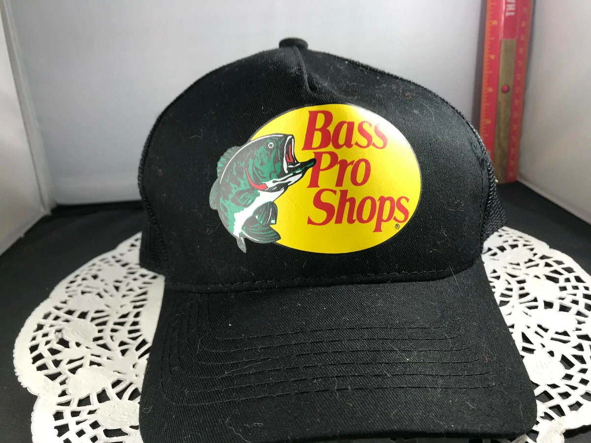 Bass Pro Shops Gone Fishing Trucker Snapback Black Hat EXCELLENT