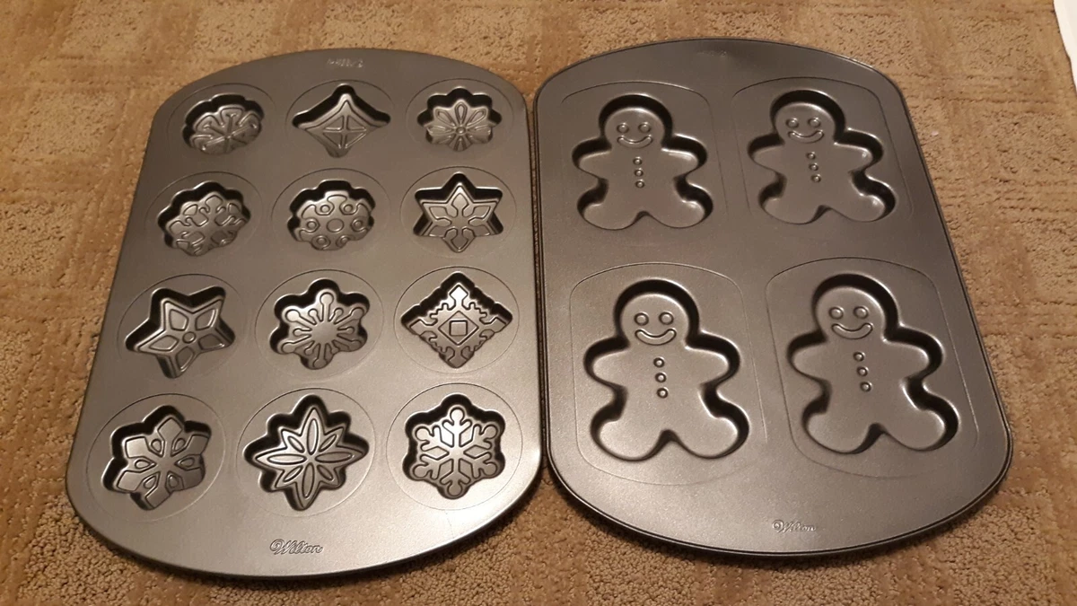 Wilton Christmas Cookie Sheet Baking Pan Shapes Molds Non Stick