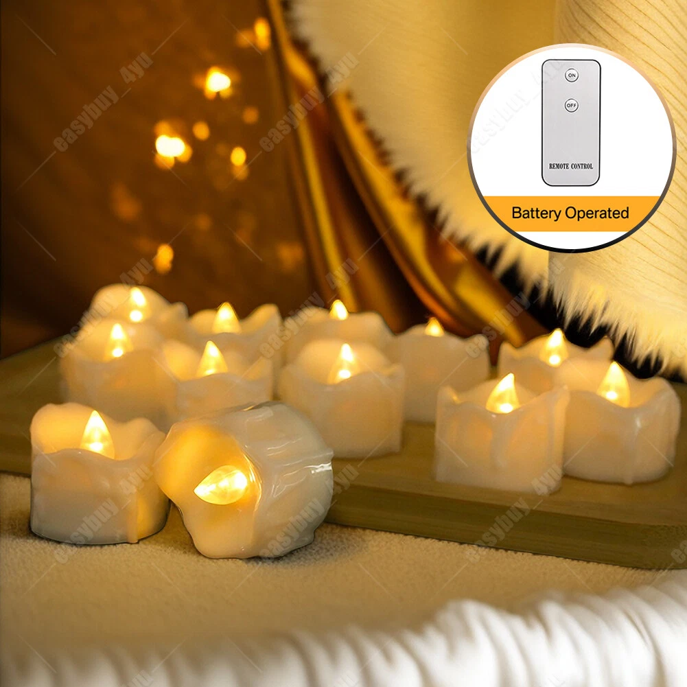 Remote control 2024 flameless tea lights