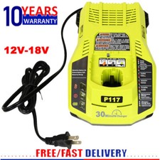 P117 Battery Charger For RYOBI One+Plus High Capacity 18Volt Lithium-Ion P108 US